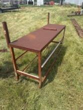 22in x 6 ft metal table