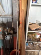 Miscellaneous pieces of wood and metal stock