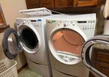 Front load Whirlpool washer and dryer, Bring Help to load