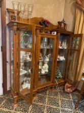 China cabinet only, 60 x 14 inches, 69 inches height items not included, Bring Help to move