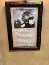 Picture with poem, wall hanging