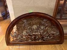 Home decor half circle wood and metal wall hanging