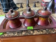 Canister set with tray