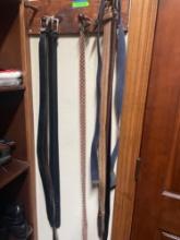 Mens belts, hanging rack not included