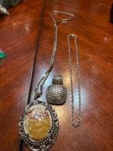 Pendants with chain and chain necklace