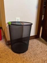 Black trash can