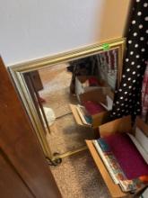 Gold wall mirror