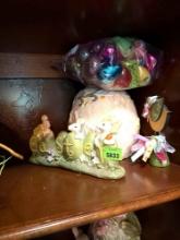 easter decor and easter eggs