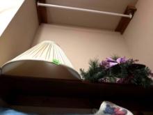 Purple wreath and lamp shade