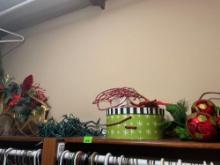 Christmas decor, Christmas lights, and wreath