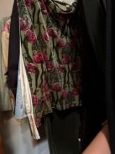 matching set and silk shirt