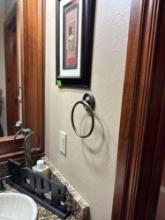 Bathroom decor and picture frame