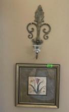 Candle wall hanger decor and picture frame