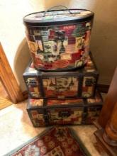 3 Luggage look boxes