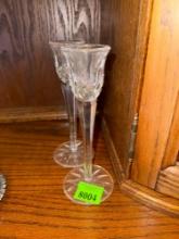 Candle holder, crystal bowl