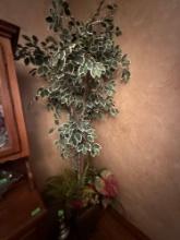 Greenery decor with lights
