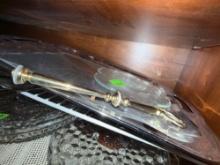 silver tray and glass plate