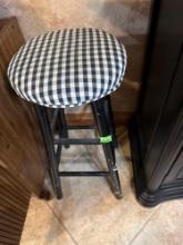 Checkered bar stool