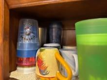 Glasses plastic cups, coffee, cups mugs