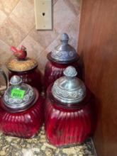 Glass canister set