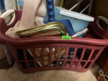 Laundry basket, mop bucket and mop, swiffer, duster, dust pans, and more