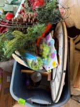 easter, wall clock and Christmas wreath