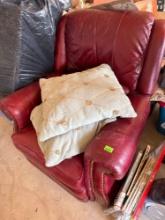 recliner and pillows