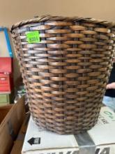 Wicker waste basket
