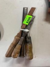 Antique wood chisels