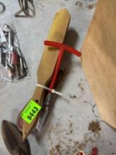 metal scraper and brush