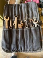 Wrenches in carry case