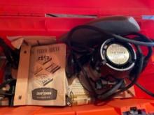Craftsman router and router bit set in tool box