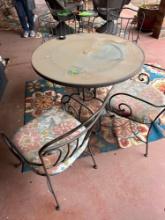 outdoor table with matching chairs