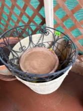 Hanging flower pot and pot