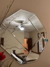 hanging mirror, 31.5 x 31.5 inches