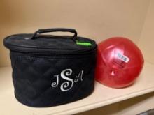 Cosmetic bag and exercise ball
