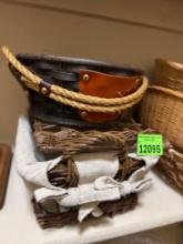 Two wicker baskets
