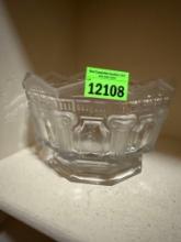Mikasa crystal Greek pattern bowl