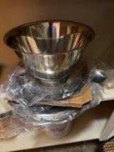 Punch bowl and serving trays, Glass serving tray