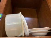 glass containers and plates