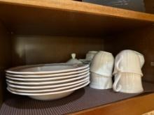 glass plates and cups