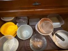 plastic bowls and containers