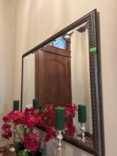 hanging mirror, 52x 40.5 inches