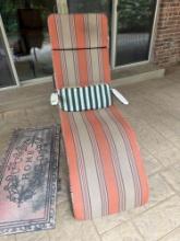 outside lawn chairs and rug