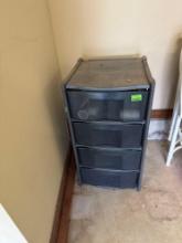 4 drawer Rubbermaid storage with ocontents