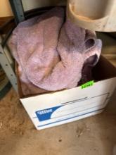 Box of light purple towels