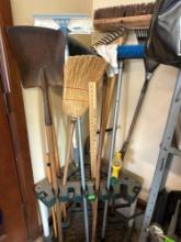 broom pitchfork and organizer
