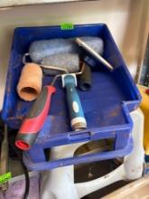 paint supplies and step stool