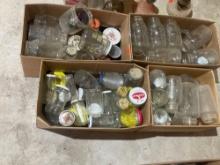 various glass jars