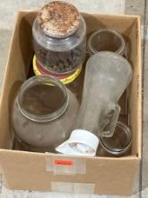 various glass jars / glass pitcher